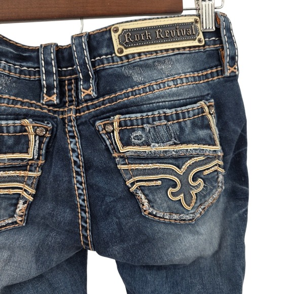 Women's Rock Revival Sakura Crop Jeans Size 27 - Picture 4 of 10